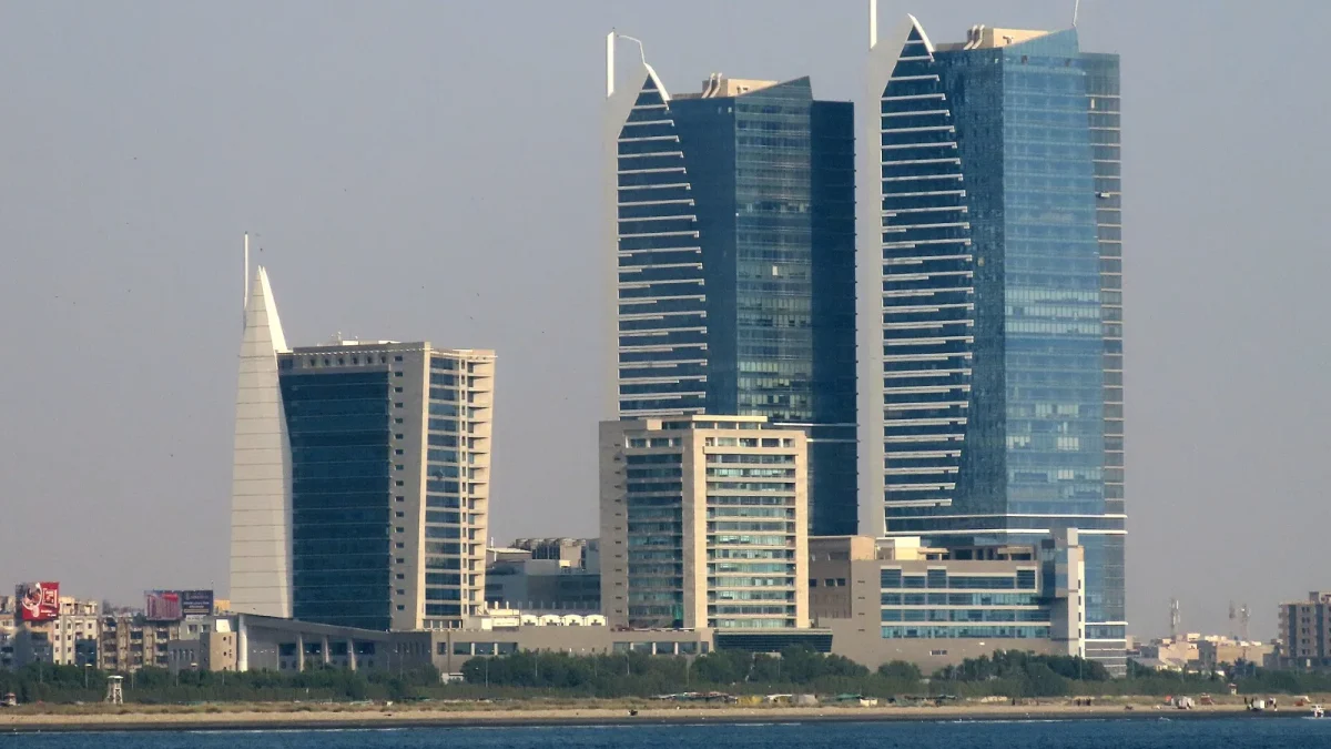 Dolmen Towers and the Karachi skyline