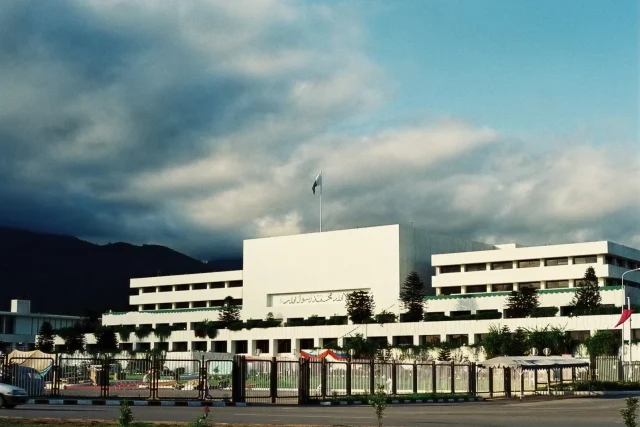 Parliament House in Islamabad, seat of the National Assembly and Senate of Pakistan